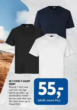Davidsen ID T-TIME T-SHIRT SORT, DKK 55 tilbud