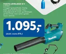 Davidsen MAKITA LØVBLÆSER 18 V, DKK 1095 tilbud