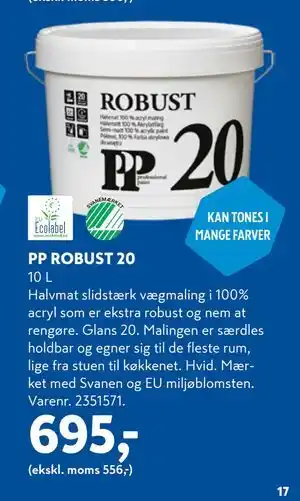 Davidsen PP ROBUST 20, DKK 695 tilbud