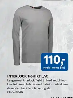 Davidsen INTERLOCK T-SHIRT L/Æ, DKK 110 tilbud