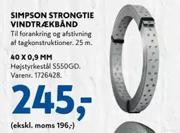 Davidsen SIMPSON STRONGTIE VINDTRÆKBÅND, DKK 245 tilbud