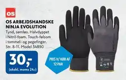 Davidsen OS ARBEJDSHANDSKE NINJA EVOLUTION, DKK 30 tilbud