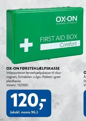 Davidsen OX-ON FØRSTEHJÆLPSKASSE, DKK 120 tilbud
