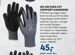 Davidsen OX-ON 9300 CUT COMFORT HANDSKER, DKK 45 tilbud