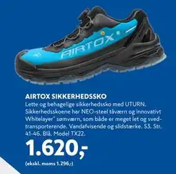 Davidsen AIRTOX SIKKERHEDSSKO, DKK 1620 tilbud