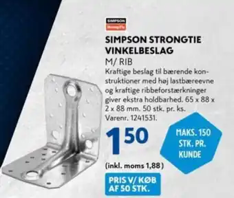 Davidsen SIMPSON STRONGTIE VINKELBESLAG tilbud