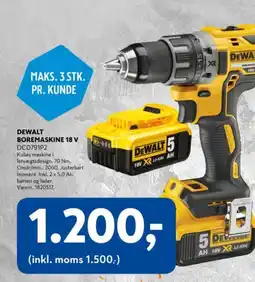 Davidsen DEWALT 5 BOREMASKINE 18 V tilbud