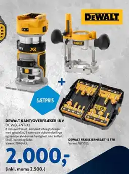 Davidsen DEWALT KANT/OVERFRÆSER 18 V DCW604NT-XJ tilbud
