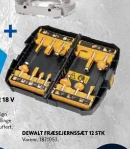 Davidsen DEWALT FRÆSEJERNSSÆT 12 STK Varenr. 1871053. tilbud