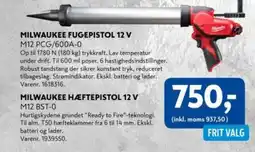 Davidsen MILWAUKEE FUGEPISTOL 12 V tilbud