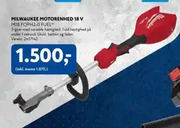 Davidsen MILWAUKEE MOTORENHED 18 V tilbud