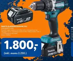 Davidsen MAKITA SLAGBOREMASKINE 18 V DHP484RT2-DAV tilbud