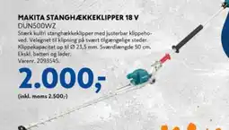 Davidsen MAKITA STANGHÆKKEKLIPPER 18 V DUN500WZ tilbud