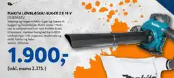 Davidsen MAKITA LØVBLÆSER/-SUGER 2 X 18 V DUB363ZV tilbud