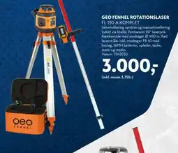 Davidsen GEO FENNEL ROTATIONSLASER FL 190 A KOMPLET tilbud
