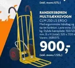 Davidsen RANDERSBØREN MULTISÆKKEVOGN CLM 250 LS ERGO tilbud