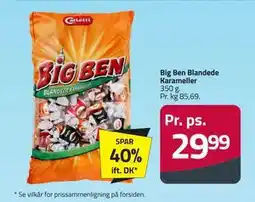 Fleggaard Big Ben Blandede Karameller, DKK 29.99 tilbud