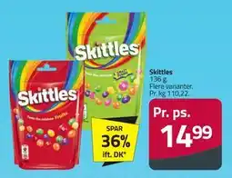 Fleggaard Skittles, DKK 14.99 tilbud