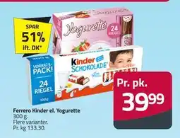 Fleggaard Ferrero Kinder el. Yogurette, DKK 39.99 tilbud
