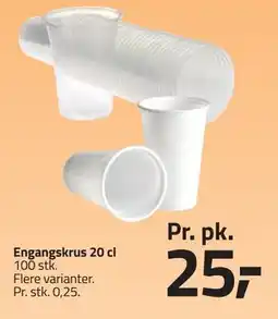 Fleggaard Engangskrus 20 cl, DKK 25 tilbud