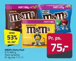 Fleggaard M&M’s Party Pack, DKK 75 tilbud
