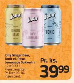 Fleggaard Jolly Ginger Beer, Tonic el. Rose Lemonade Sukkerfri, DKK 39.99 tilbud