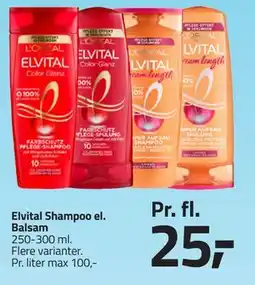 Fleggaard Elvital Shampoo el. Balsam, DKK 25 tilbud