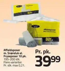 Fleggaard Affaldsposer m. Snøreluk el. Fryseposer 10 pk, DKK 39.99 tilbud