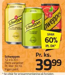 Fleggaard Schweppes, DKK 39.99 tilbud