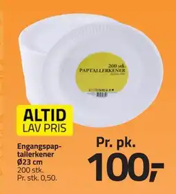 Fleggaard Engangspaptallerkener Ø23 cm, DKK 100 tilbud