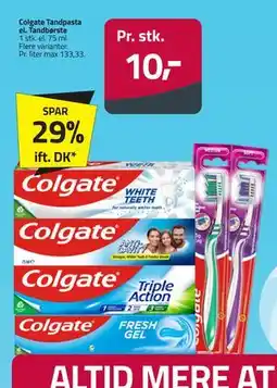 Fleggaard Colgate Tandpasta el. Tandbørste, DKK 10 tilbud
