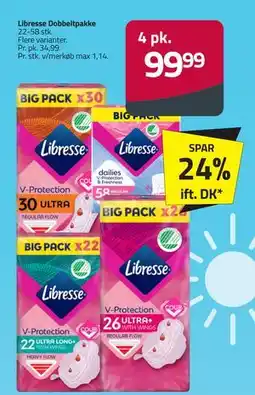 Fleggaard Libresse Dobbeltpakke, DKK 99.99 tilbud