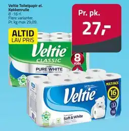 Fleggaard Veltie Toiletpapir el. Køkkenrulle, DKK 27 tilbud