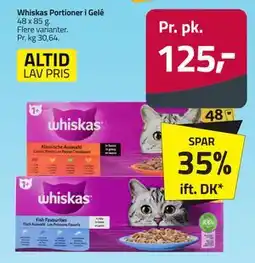 Fleggaard Whiskas Portioner i Gelé, DKK 125 tilbud