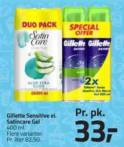 Fleggaard Gillette Sensitive el. Satincare Gel, DKK 33 tilbud