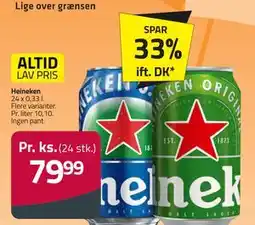 Fleggaard Heineken, DKK 79.99 tilbud
