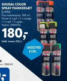Davidsen Soudal color spray markersæt 6-pak tilbud