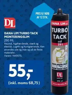 Davidsen DANA LIM TURBO TACK MONTERINGSLIM tilbud