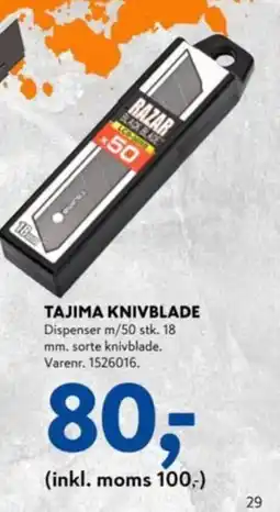 Davidsen TAJIMA KNIVBLADE Dispenser m/50 stk. 18 tilbud