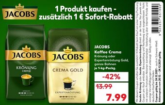Kaufland DE Jacobs Kaffee Crema tilbud