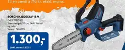 Davidsen BOSCH KÆDESAV 18 V GKE 18V-20 tilbud