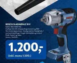 Davidsen BOSCH SLAGNØGLE 18 V GDS 18V-450 HC tilbud