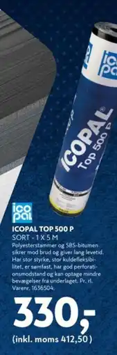 Davidsen ICOPAL TOP 500 P SORT -1X5M tilbud