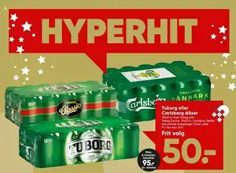 Bilka Tuborg eller Carlsberg dåser tilbud