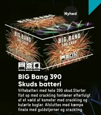 Bilka Big Bang 390 Skuds Batteri tilbud