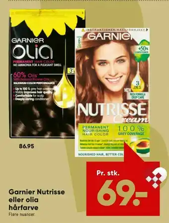 Bilka Garnier Nutrisse eller olia hårfarve tilbud