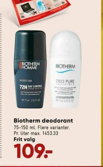 Bilka Biotherm deodorant tilbud