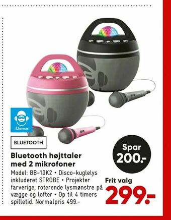 Bilka Bluetooth højttaler med 2 mikrofoner tilbud