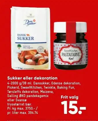 Bilka Sukker eller dekoration tilbud