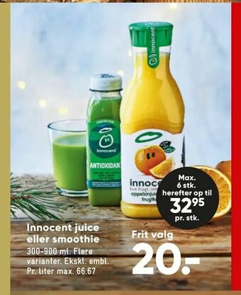 Bilka Innocent juice eller smoothie tilbud